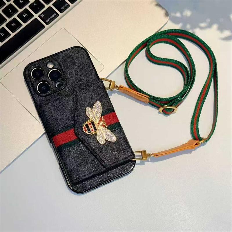 Luxury Patterned Phone Case with Crossbody