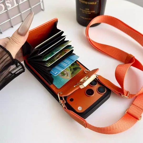 Phone Case with Strap & Card Holder