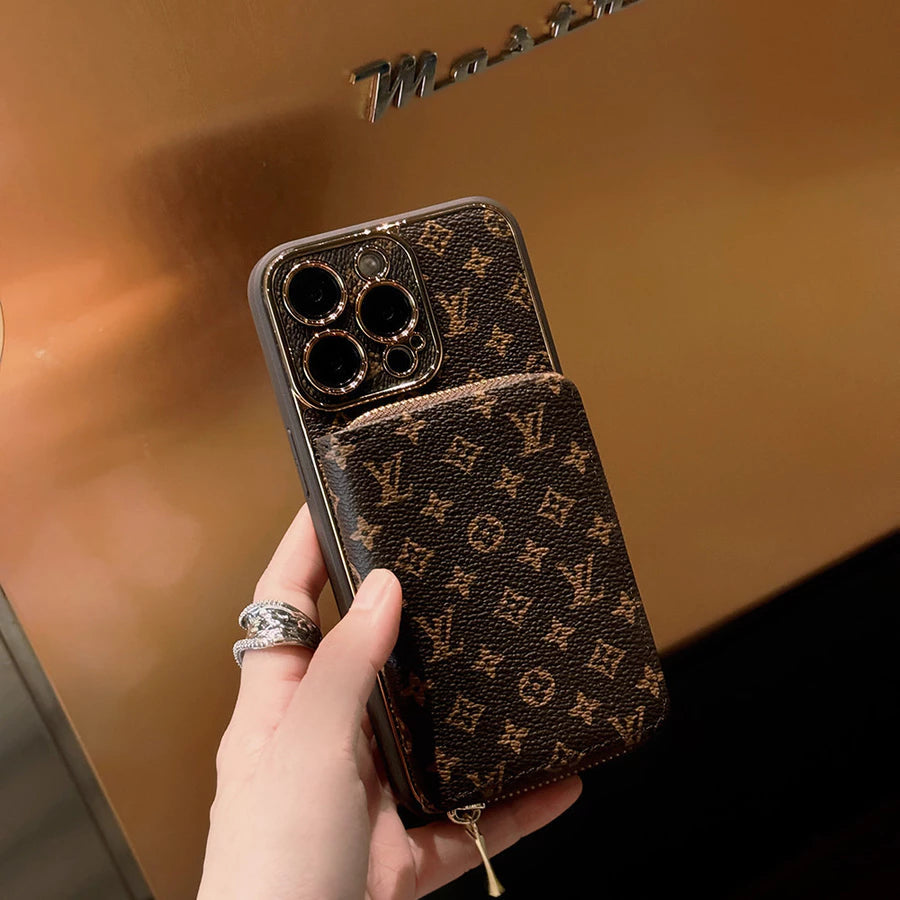 Premium Wallet Phone Case with Zipper Pocket