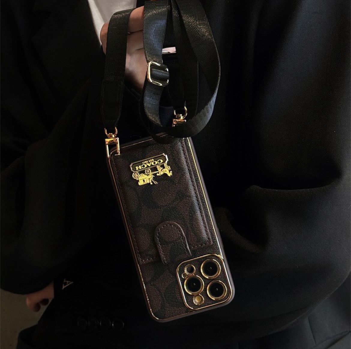 Luxury Crossbody Wallet with Strap