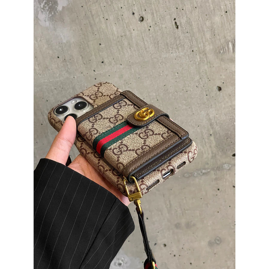 Wallet Phone Case with Strap