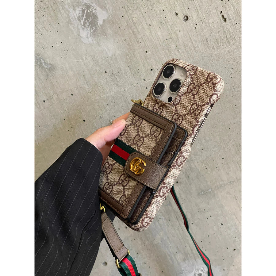 Wallet Phone Case with Strap